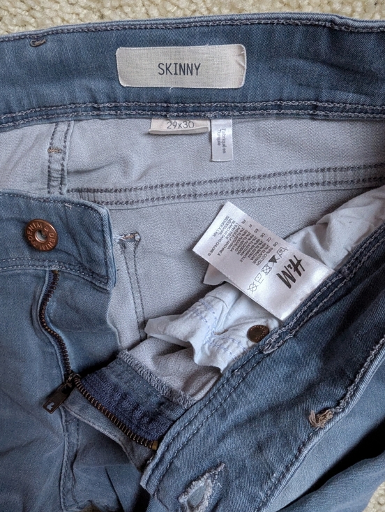 &denim by H&M stone blue skinny jeans size 29x30 - Picture 4 of 4